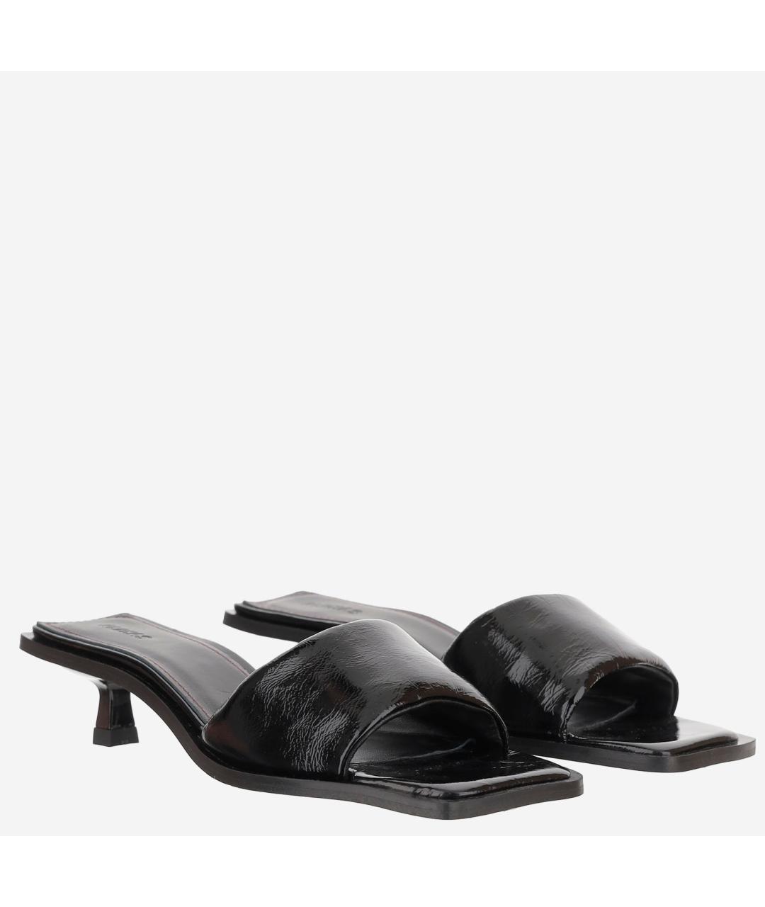 ALOHAS Черные кожаные мюли, фото 3