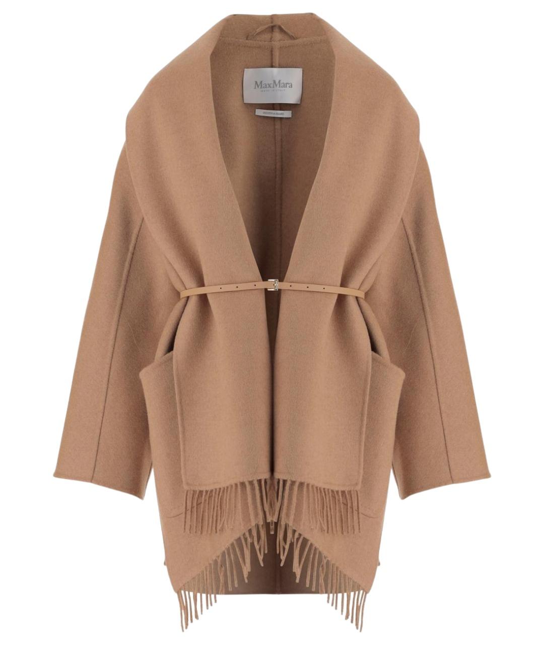 MAX MARA Бежевое шерстяное пальто, фото 1