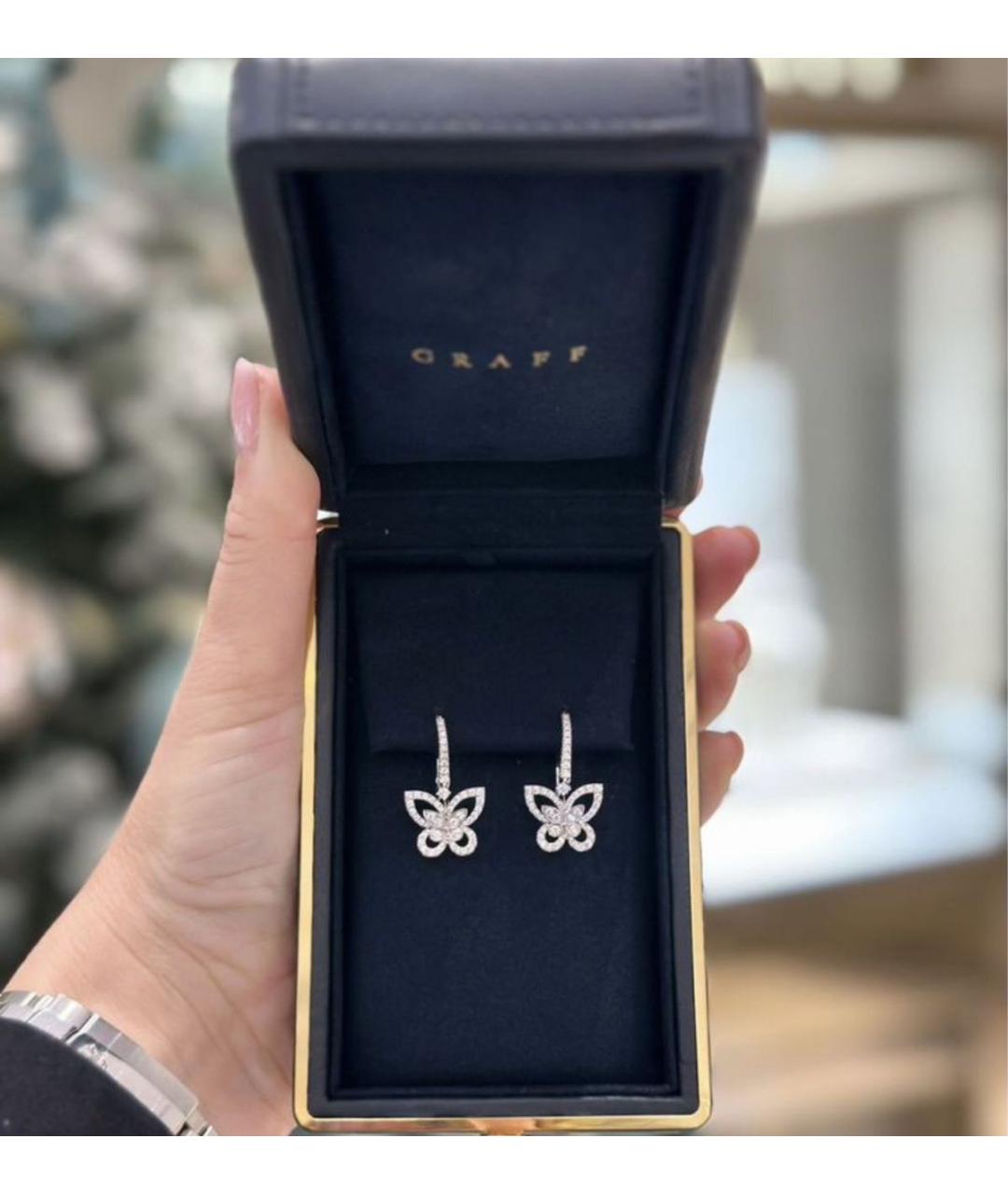 GRAFF Серебряные серьги из белого золота, фото 2