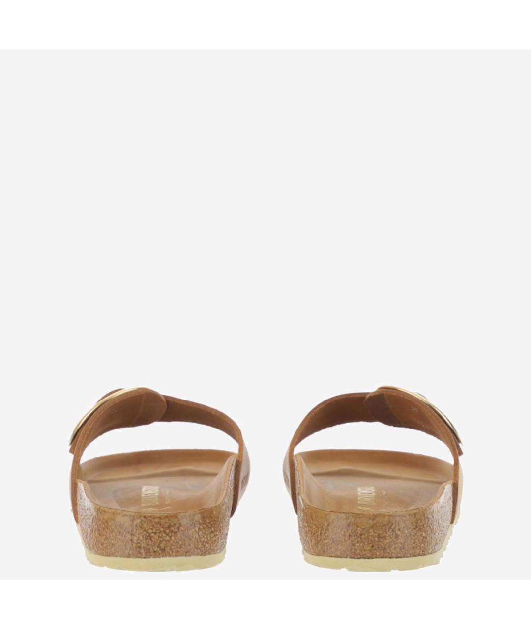 BIRKENSTOCK Коричневые замшевые шлепанцы, фото 4