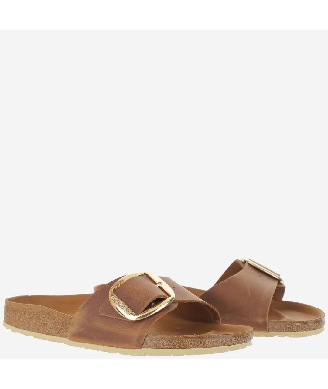 BIRKENSTOCK Коричневые замшевые шлепанцы, фото 3