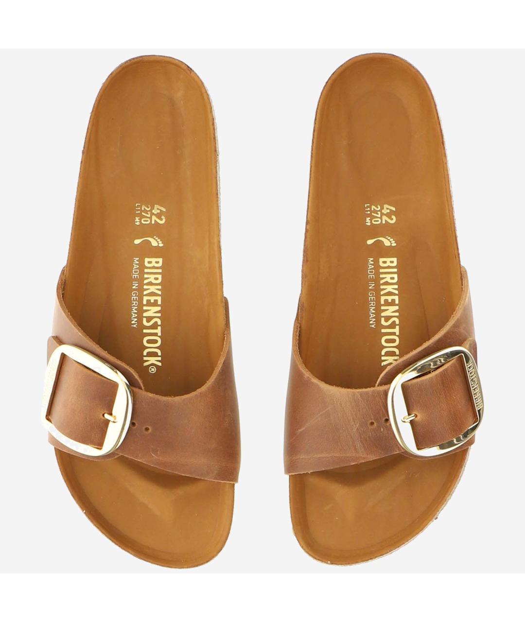BIRKENSTOCK Коричневые замшевые шлепанцы, фото 2