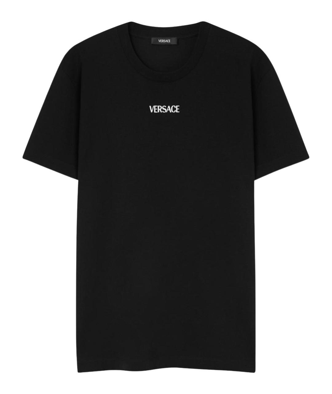 VERSACE Черная хлопковая футболка, фото 1