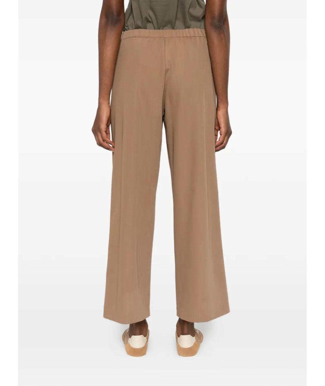 MAX MARA Бежевые шерстяные брюки широкие, фото 3