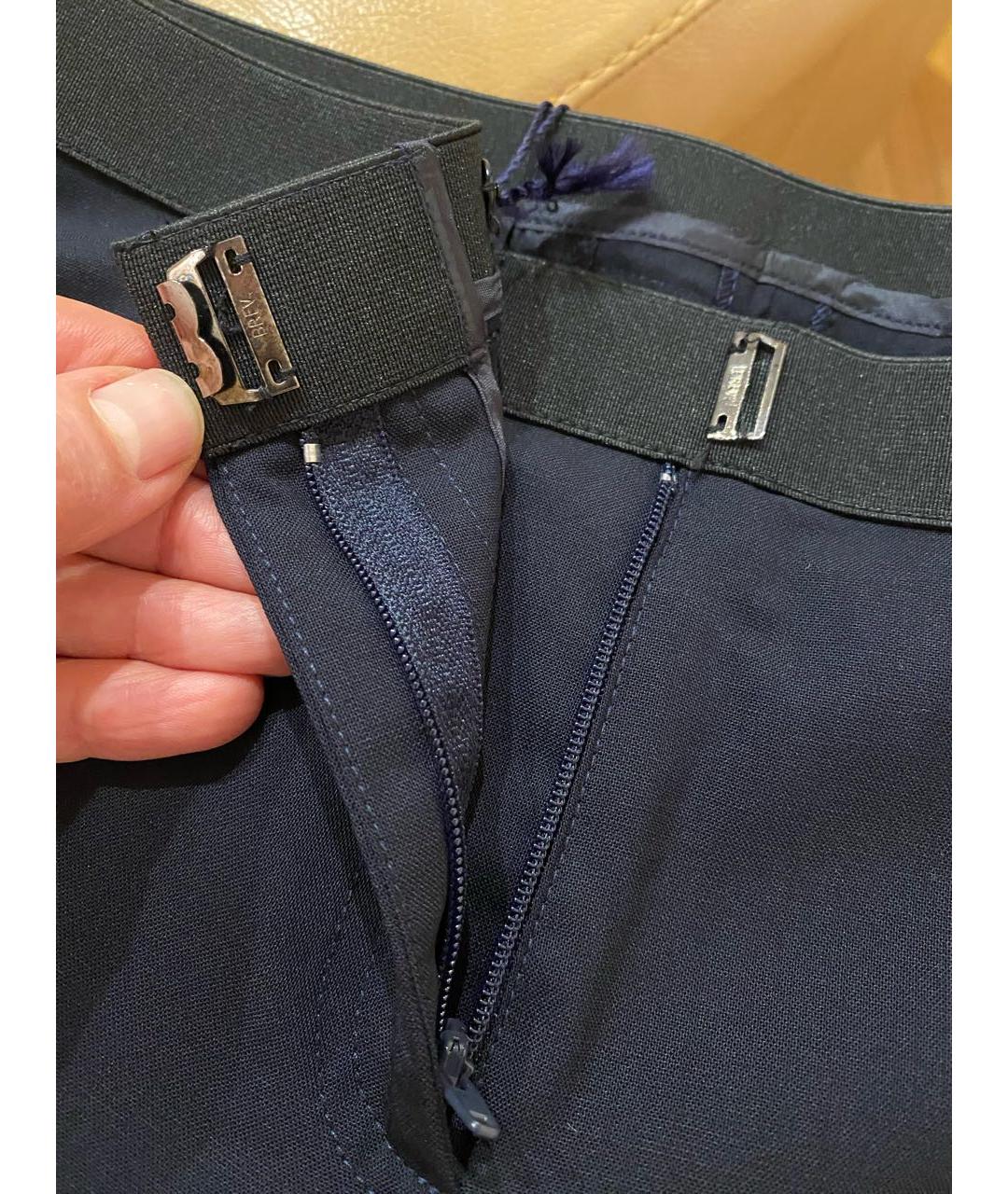 JIL SANDER Темно-синие шерстяные шорты, фото 3