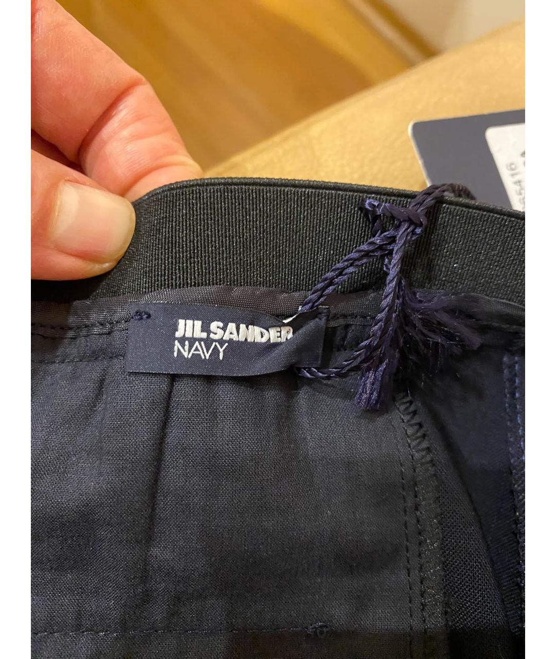 JIL SANDER Темно-синие шерстяные шорты, фото 7