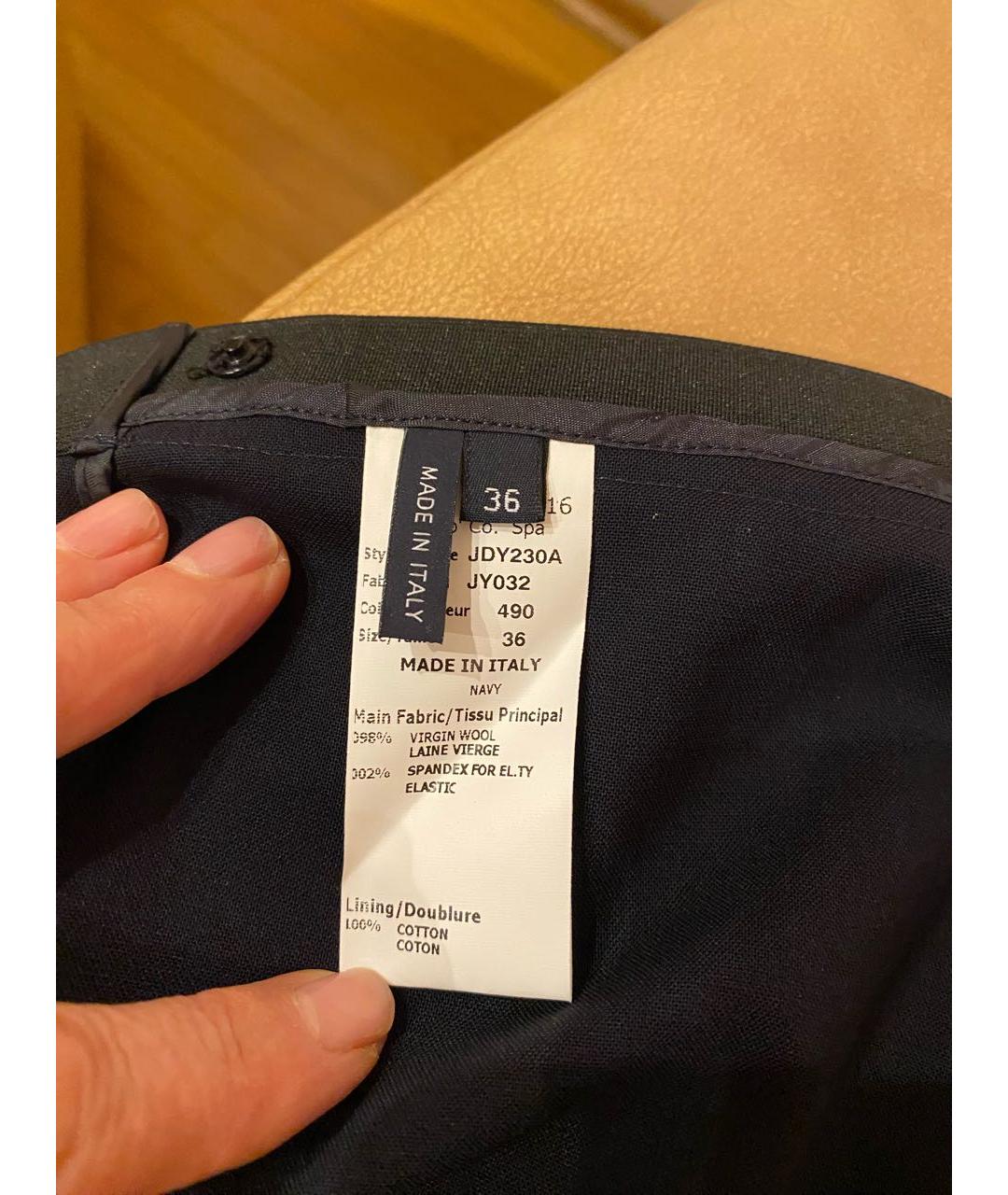 JIL SANDER Темно-синие шерстяные шорты, фото 5