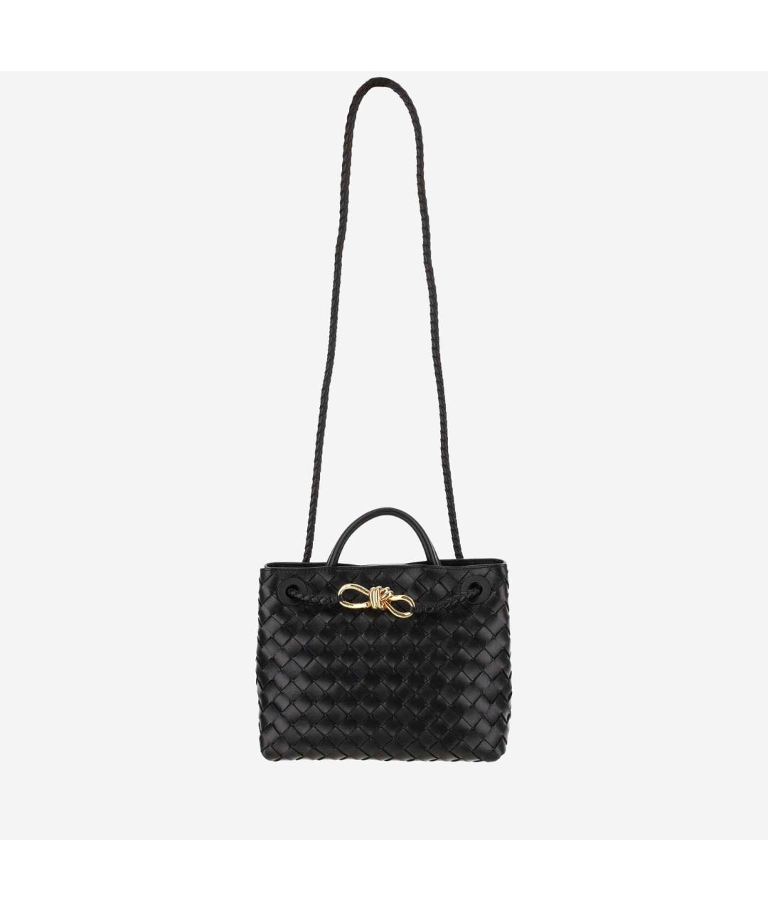 BOTTEGA VENETA Черная кожаная сумка через плечо, фото 2