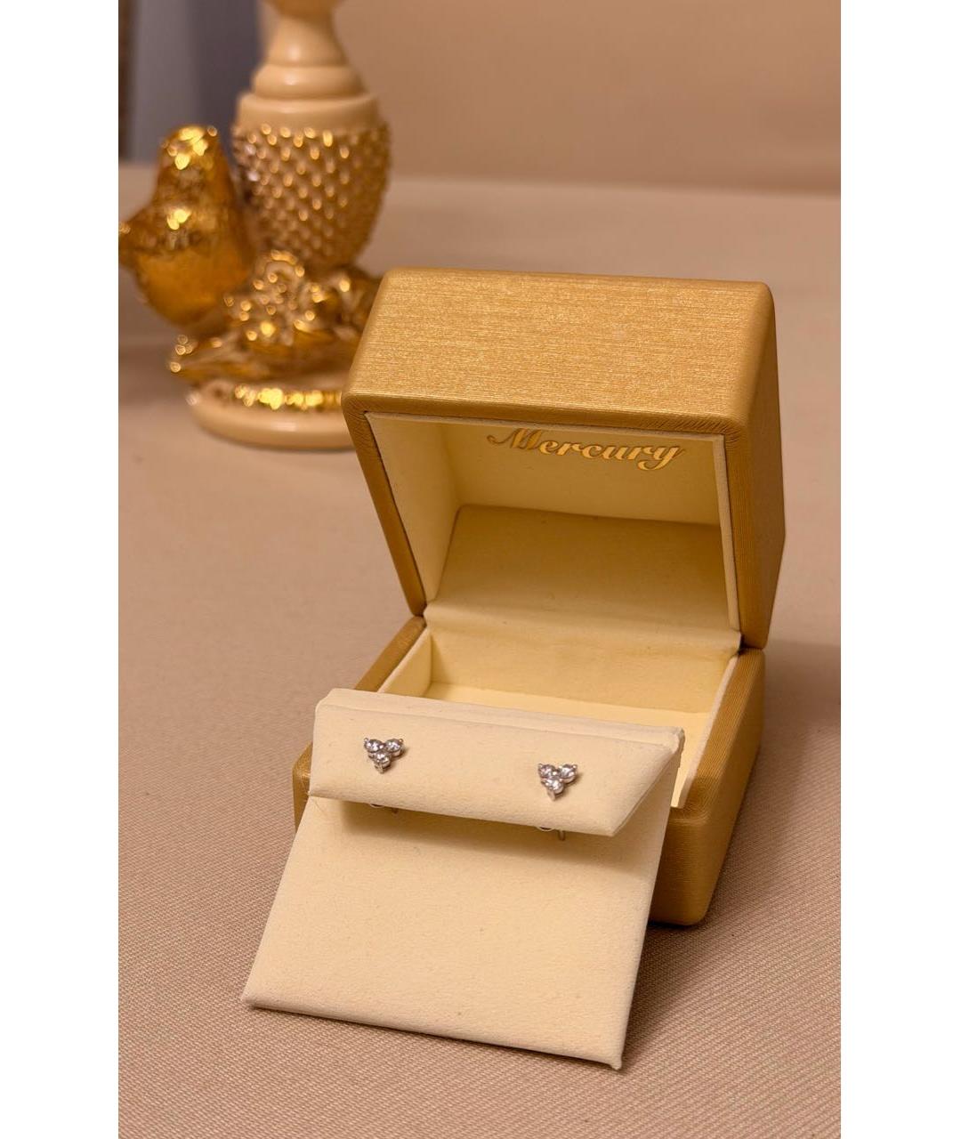 MERCURY Белые серьги из белого золота, фото 2