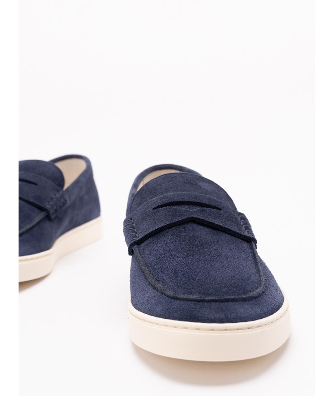 BRUNELLO CUCINELLI Синие замшевые лоферы, фото 5