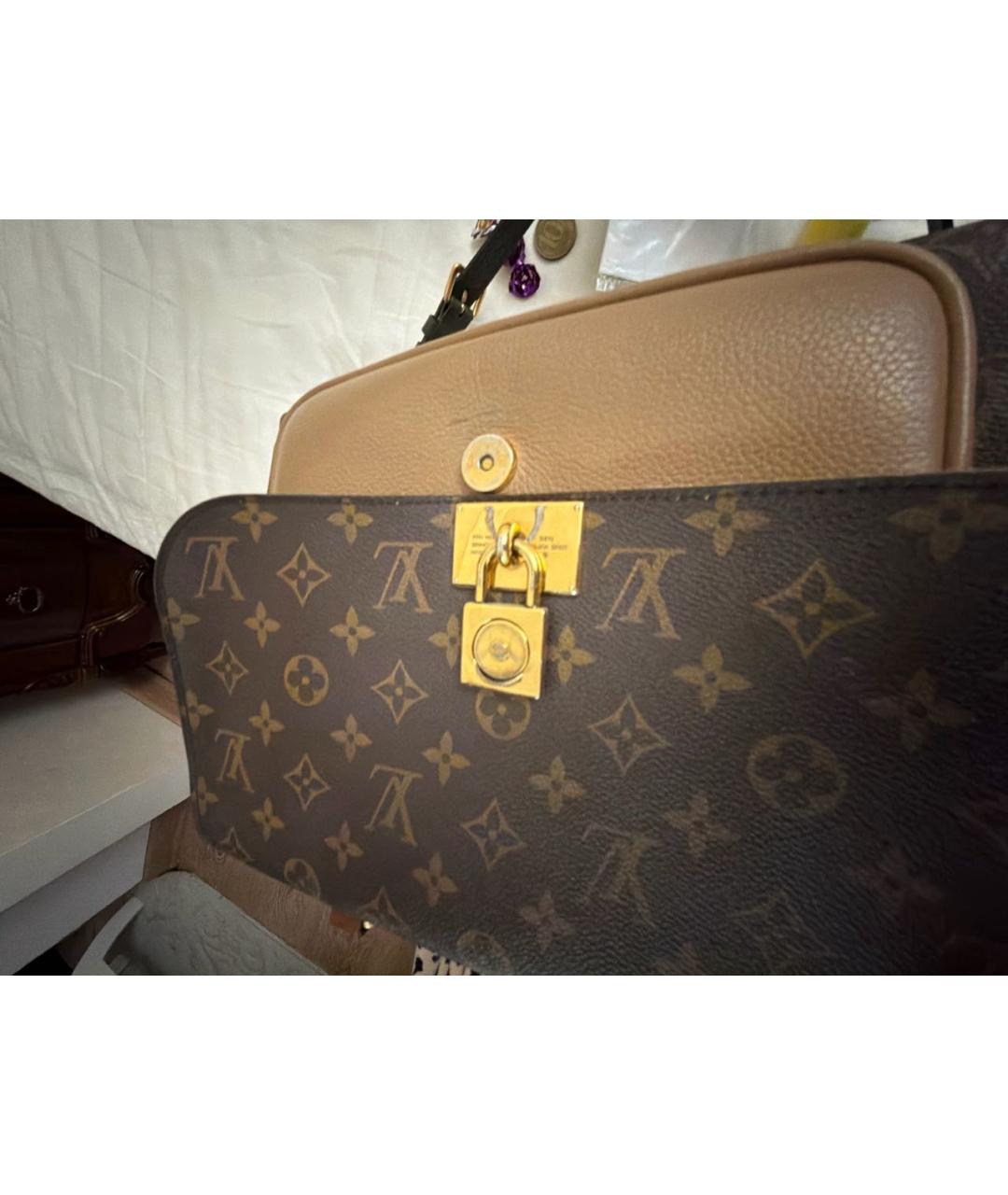 LOUIS VUITTON Коричневая кожаная сумка через плечо, фото 5