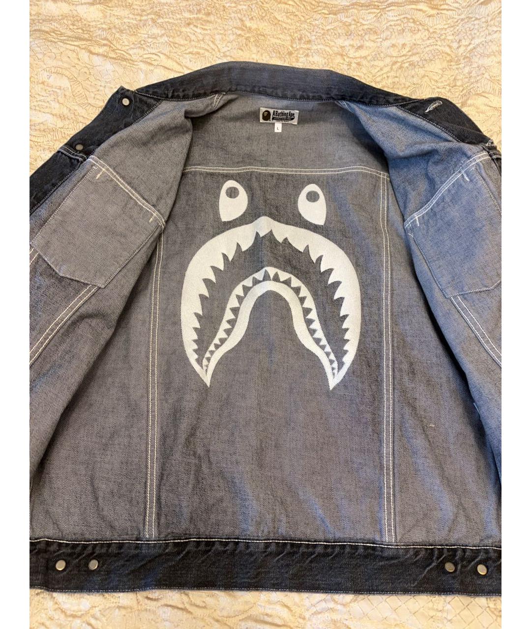A BATHING APE Серая деним куртка, фото 3
