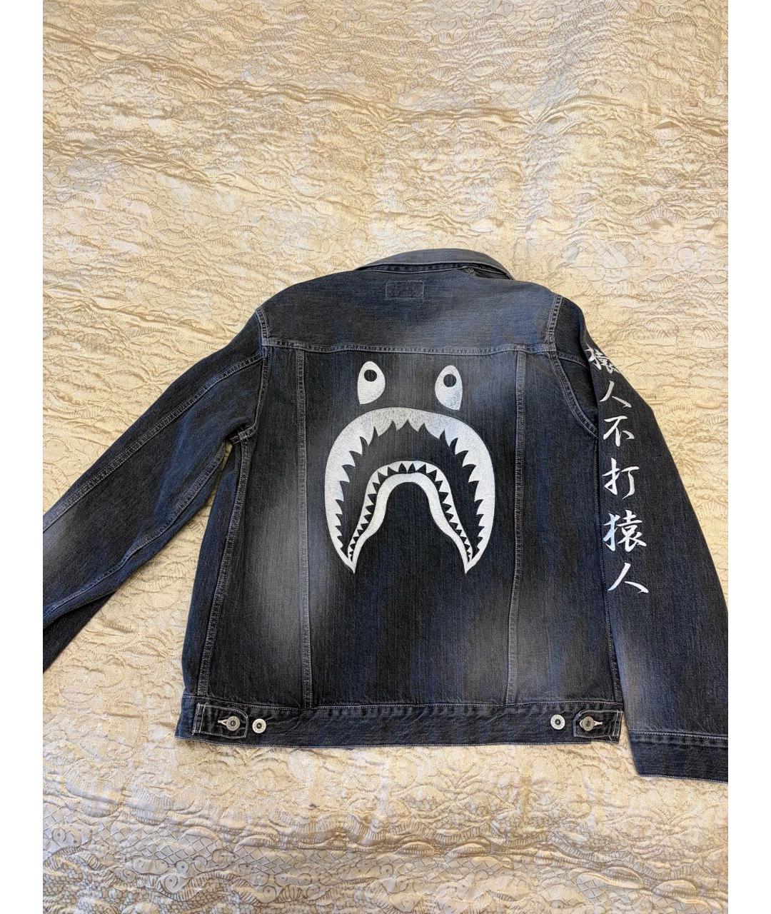 A BATHING APE Серая деним куртка, фото 2