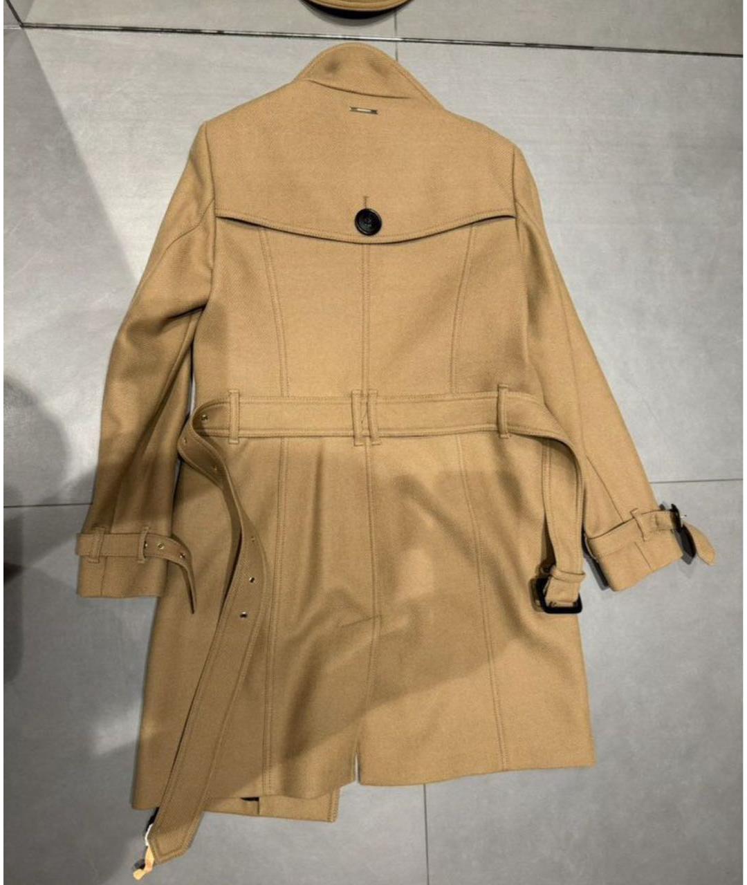 BURBERRY Бежевое шерстяное пальто, фото 2