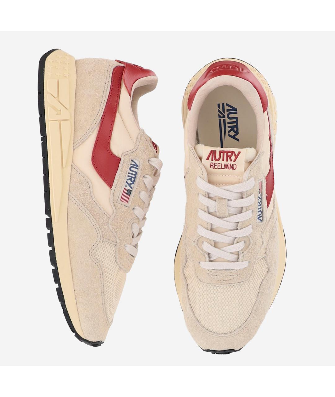 AUTRY Бежевые замшевые низкие кроссовки / кеды, фото 4
