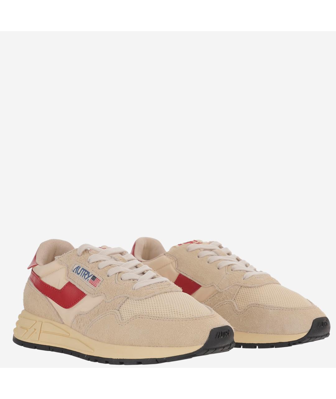 AUTRY Бежевые замшевые низкие кроссовки / кеды, фото 2