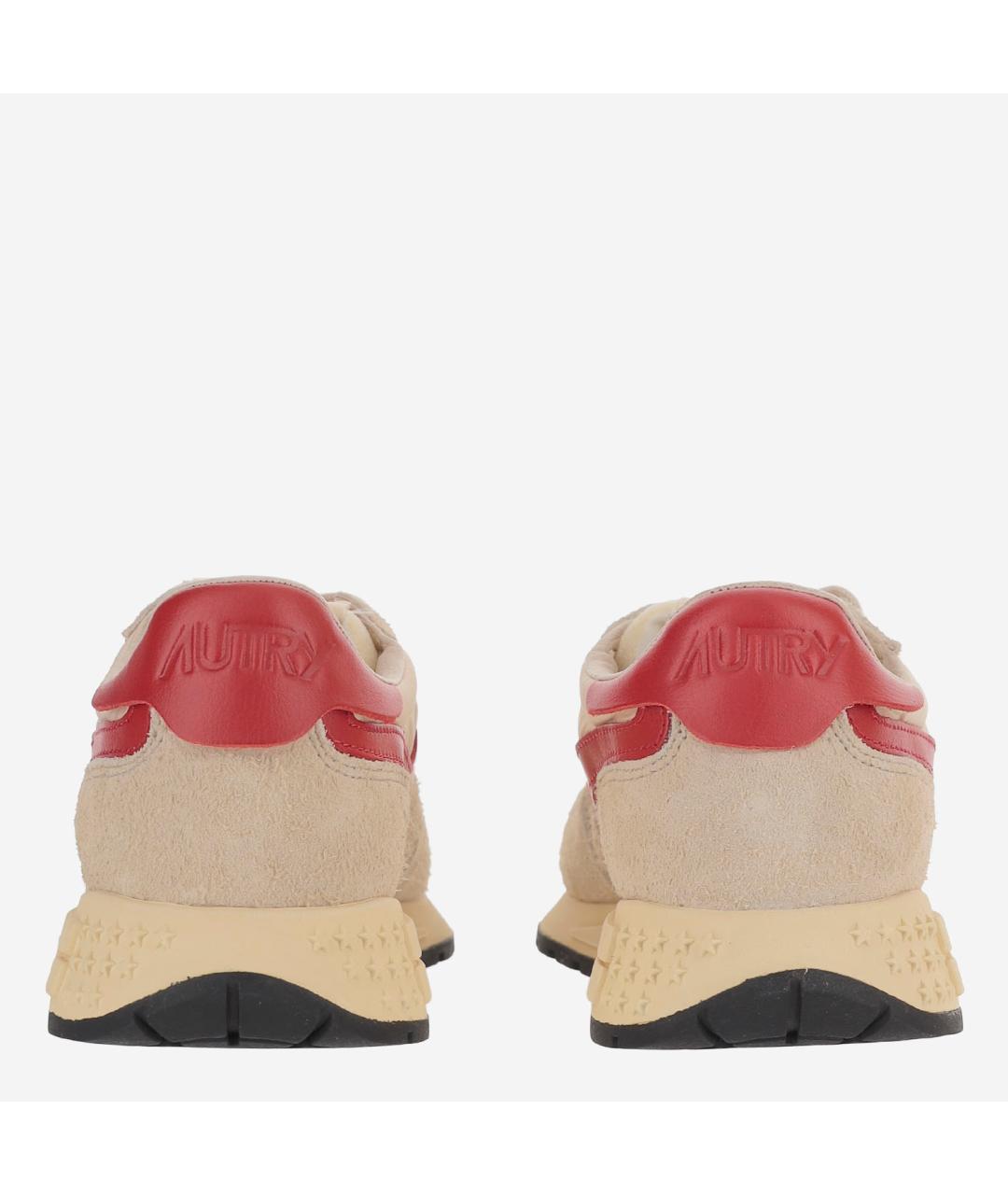 AUTRY Бежевые замшевые низкие кроссовки / кеды, фото 3