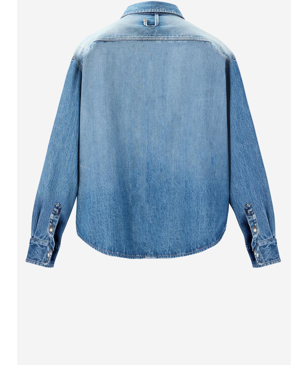 JACQUEMUS Голубая хлопковая кэжуал рубашка, фото 2