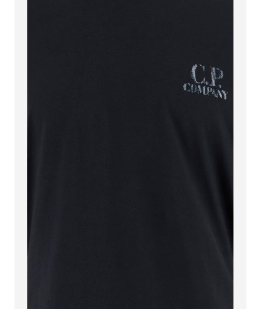 CP COMPANY Черная хлопковая футболка, фото 3