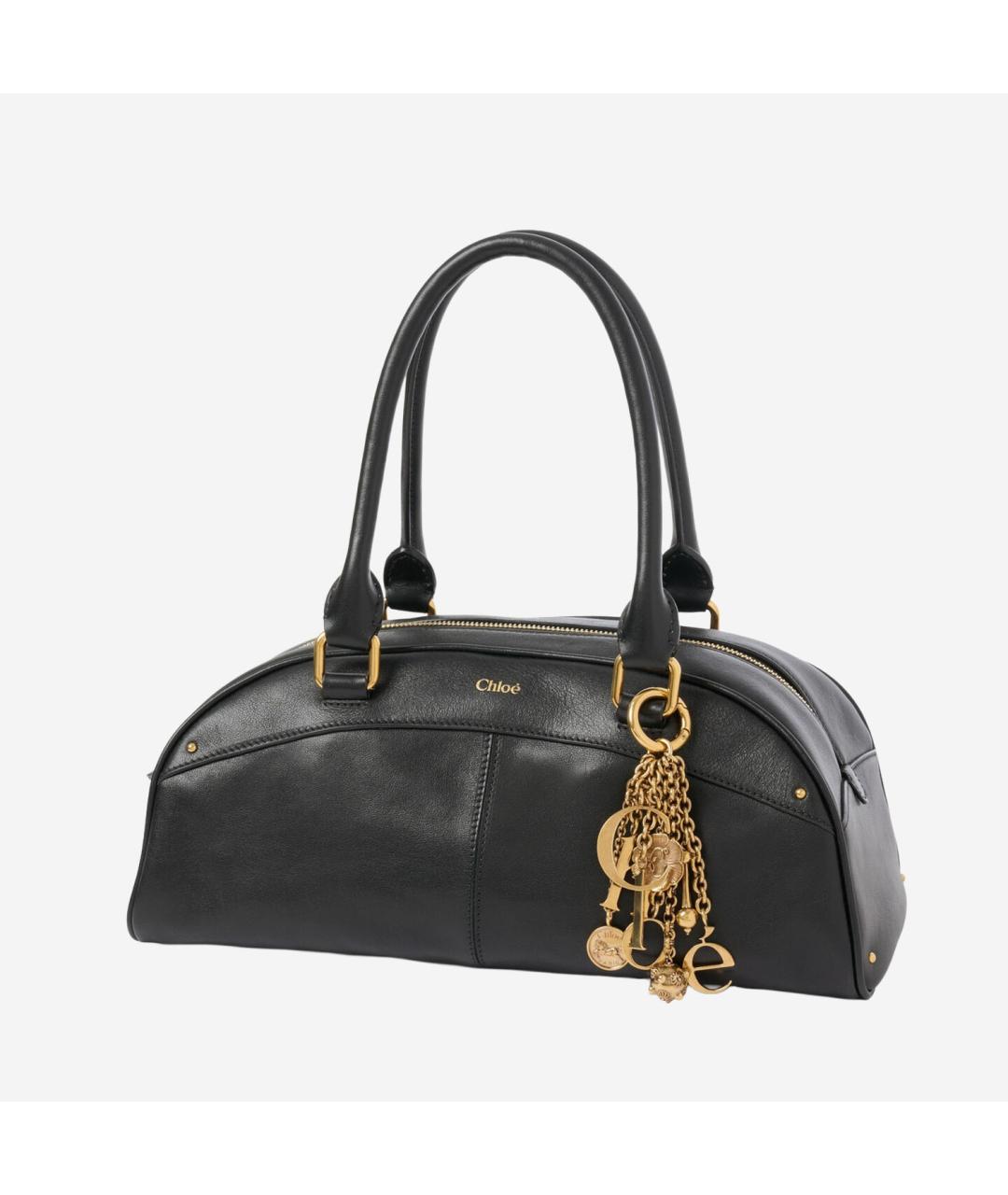 CHLOE Черная кожаная сумка тоут, фото 2