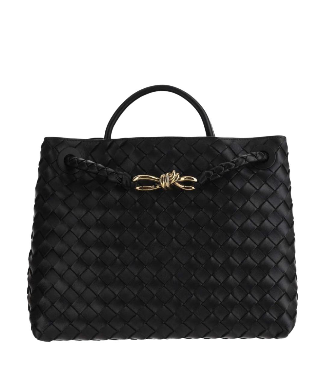 BOTTEGA VENETA Черная кожаная сумка через плечо, фото 1