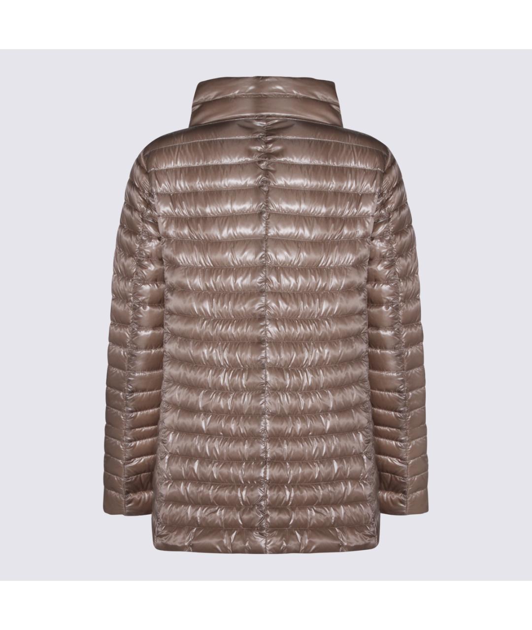HERNO Бежевый полиамидовый пуховик, фото 2