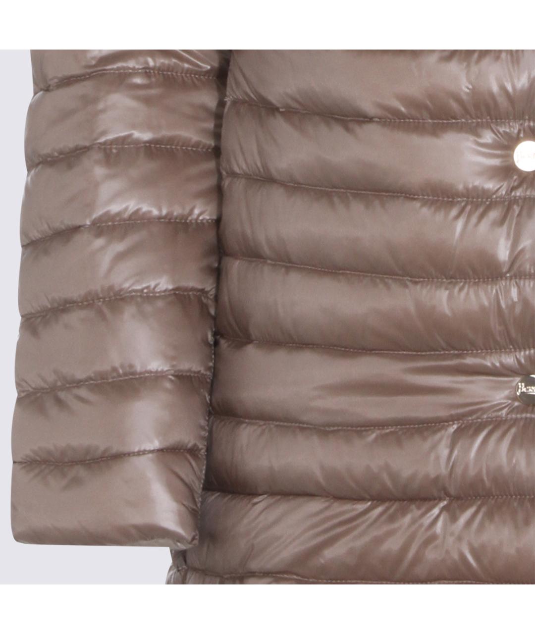 HERNO Бежевый полиамидовый пуховик, фото 3