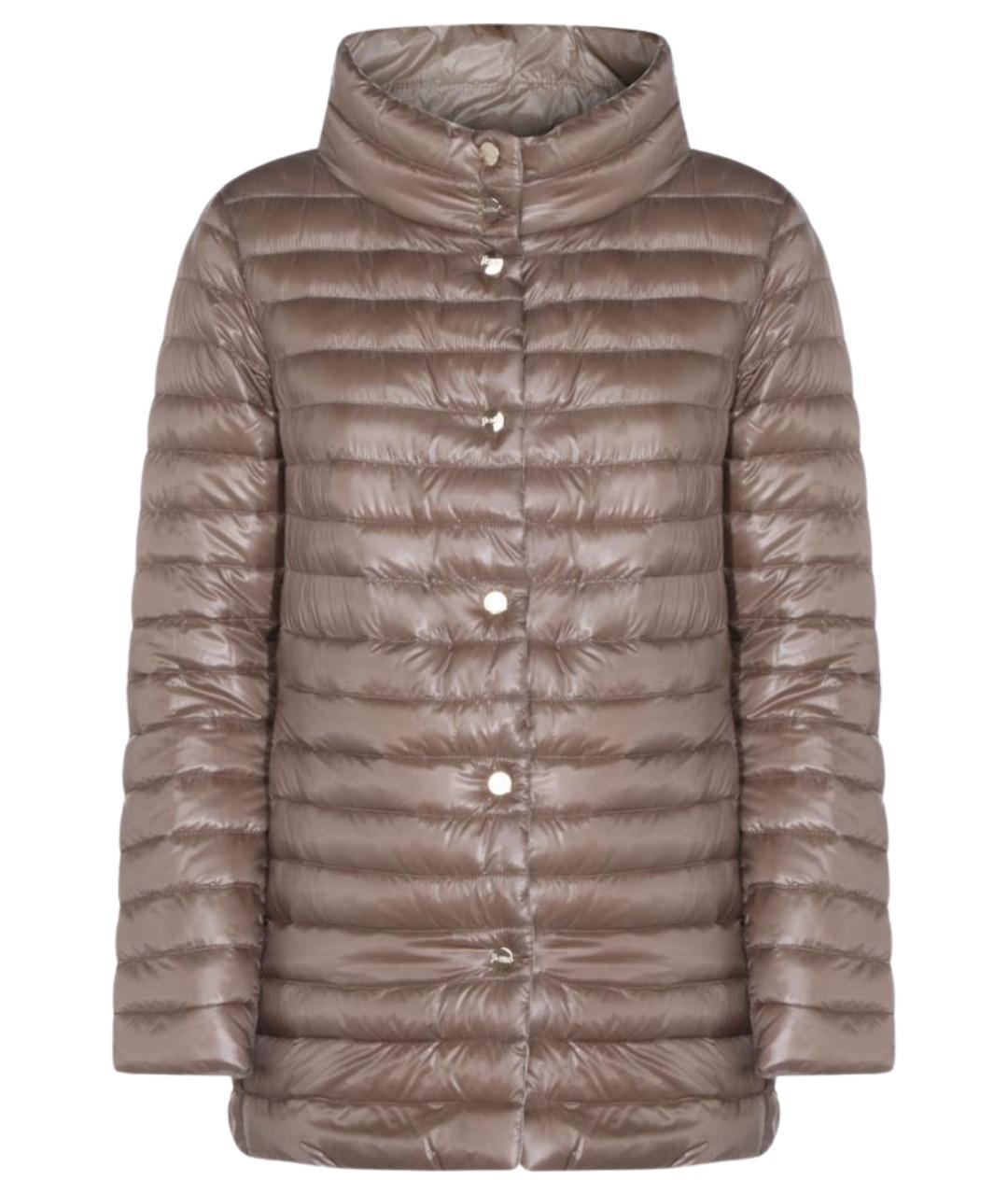 HERNO Бежевый полиамидовый пуховик, фото 1