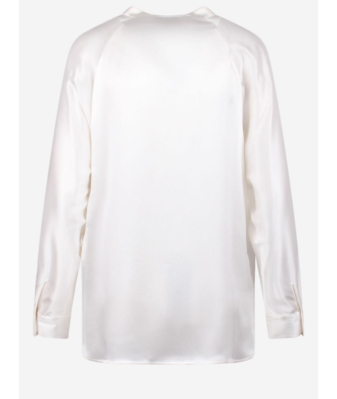 VINCE Белая шелковая рубашка, фото 2