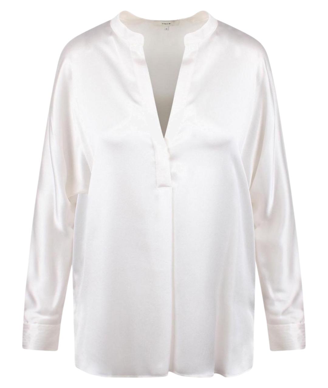 VINCE Белая шелковая рубашка, фото 1