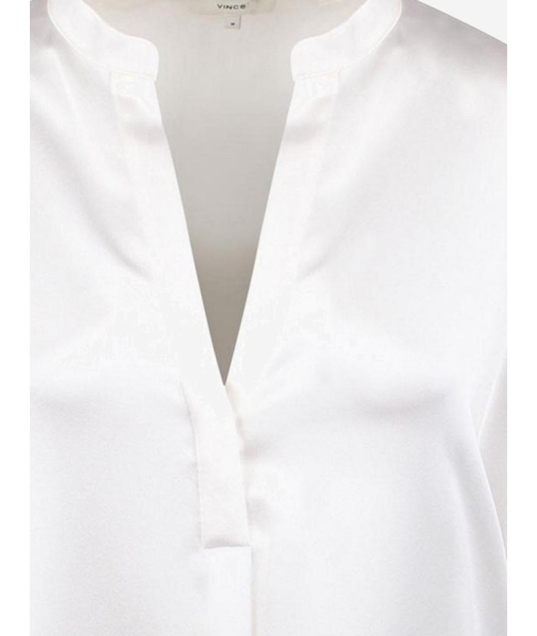 VINCE Белая шелковая рубашка, фото 3