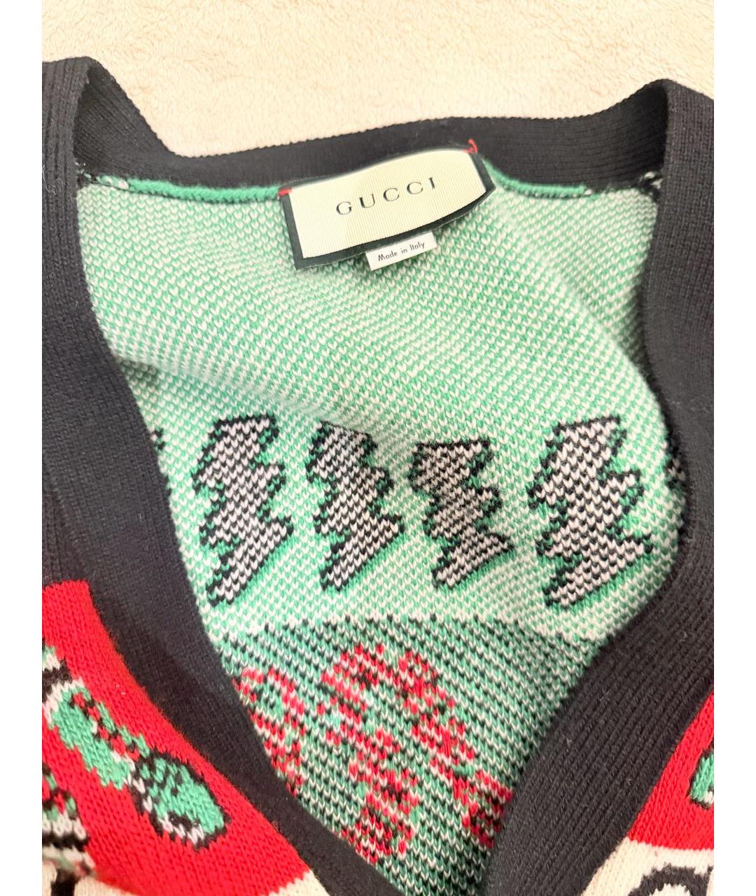 GUCCI Мульти шерстяной джемпер / свитер, фото 3