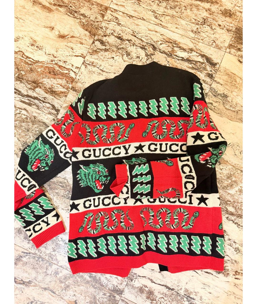 GUCCI Мульти шерстяной джемпер / свитер, фото 2