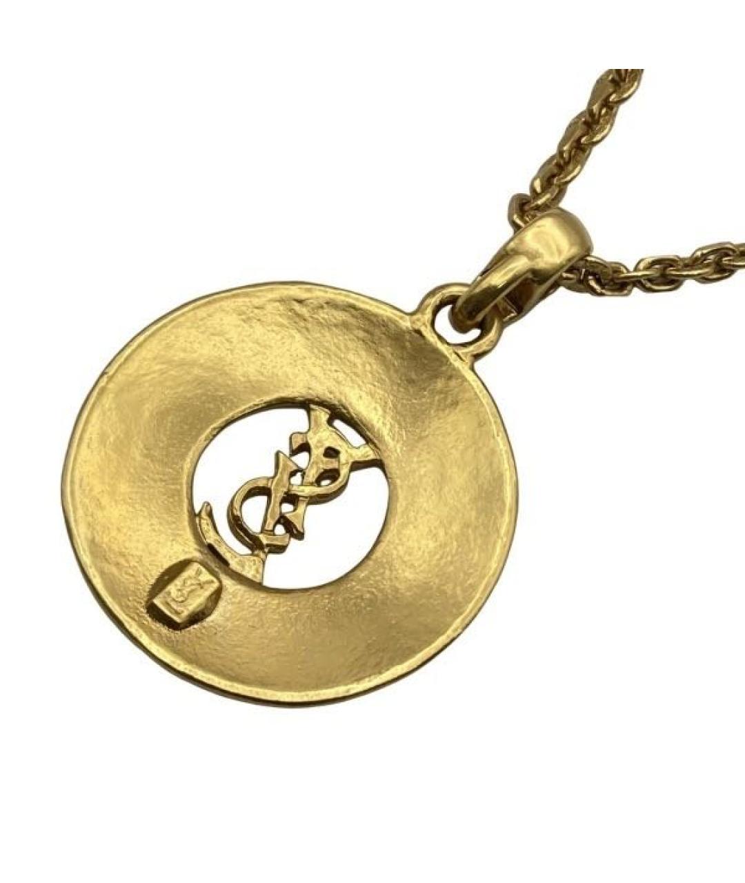 SAINT LAURENT Золотое металлическое колье, фото 3