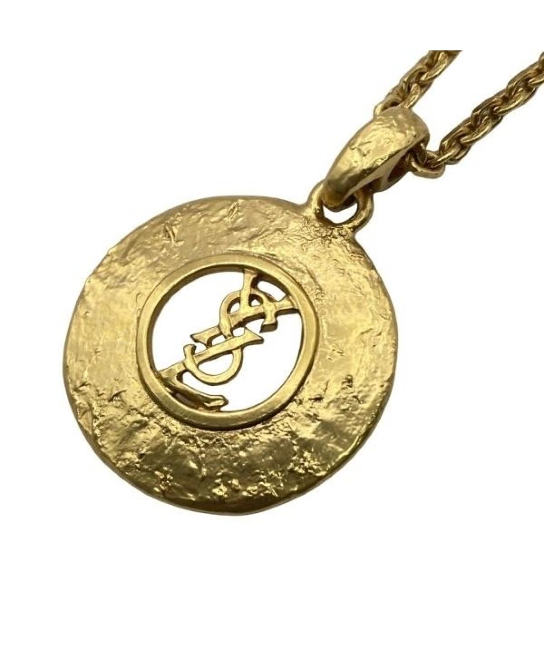 SAINT LAURENT Золотое металлическое колье, фото 2