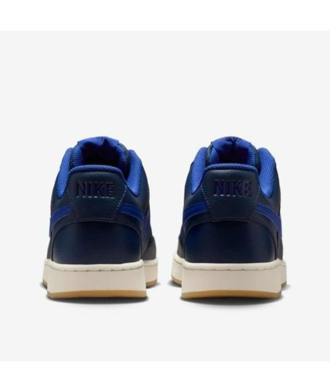 NIKE Темно-синие кожаные низкие кроссовки / кеды, фото 5