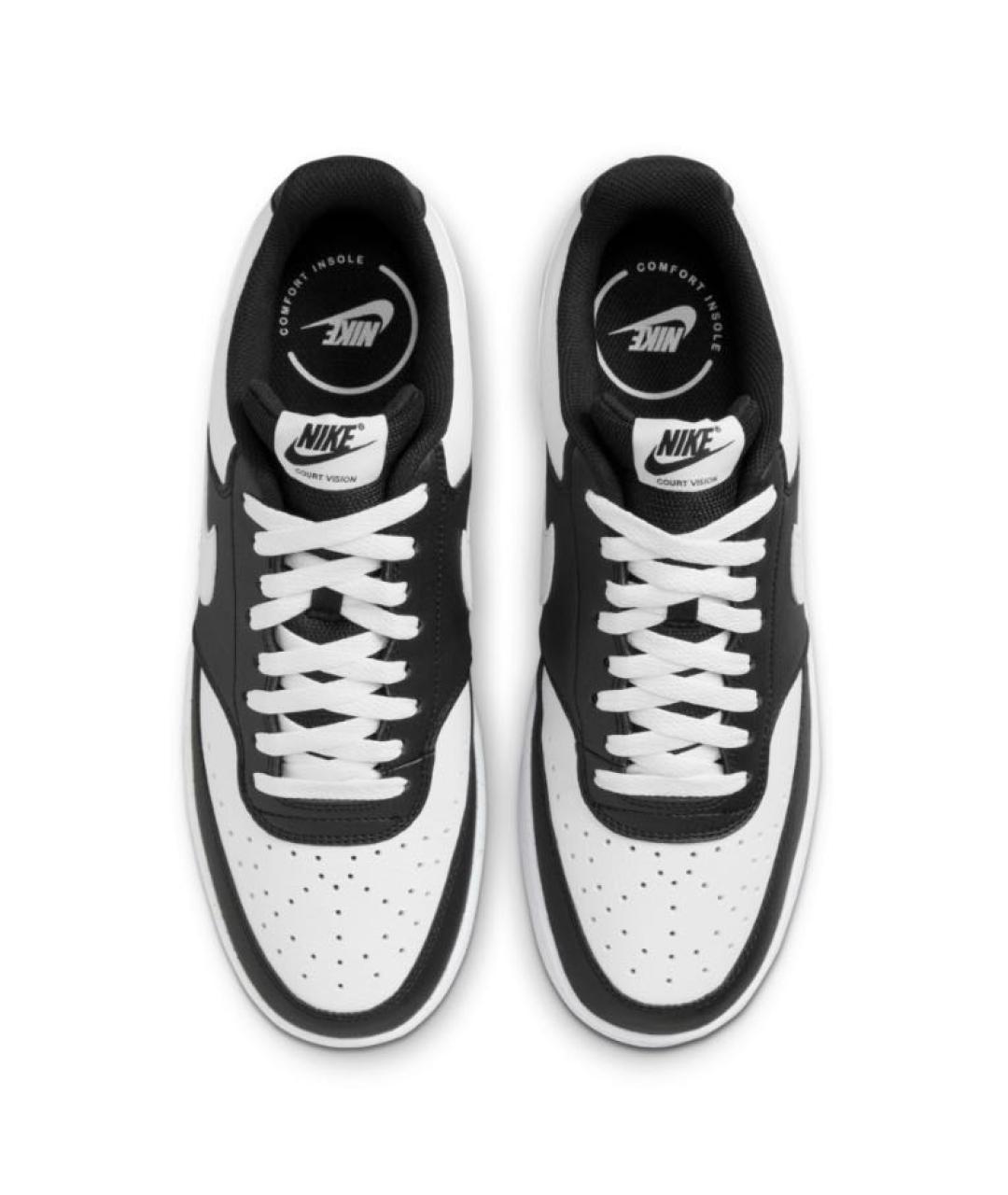 NIKE Черные кожаные низкие кроссовки / кеды, фото 2