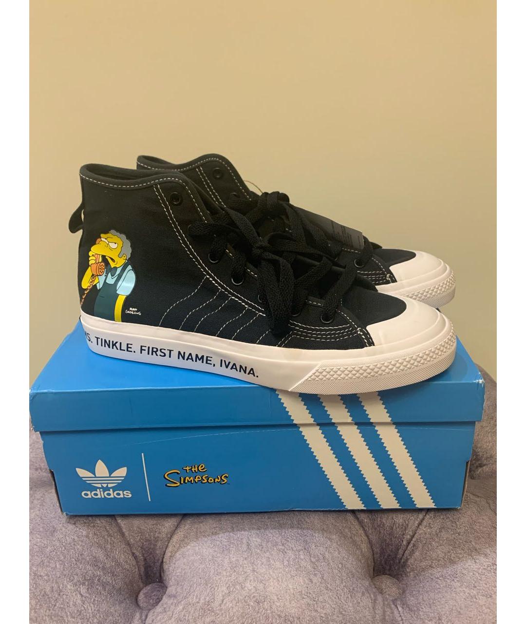 ADIDAS Черные текстильные кеды, фото 7