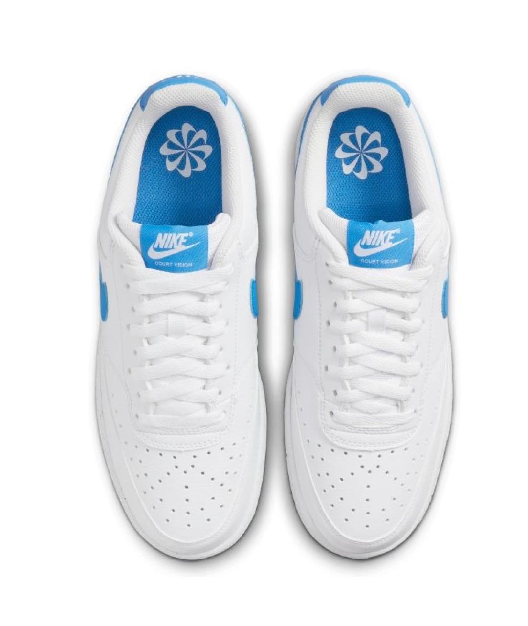 NIKE Белые кожаные низкие кроссовки / кеды, фото 4