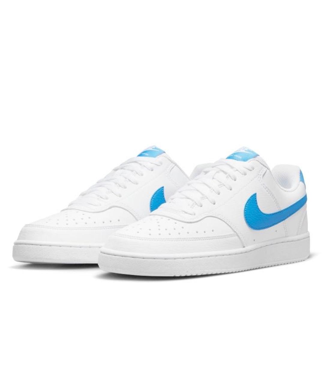 NIKE Белые кожаные низкие кроссовки / кеды, фото 2