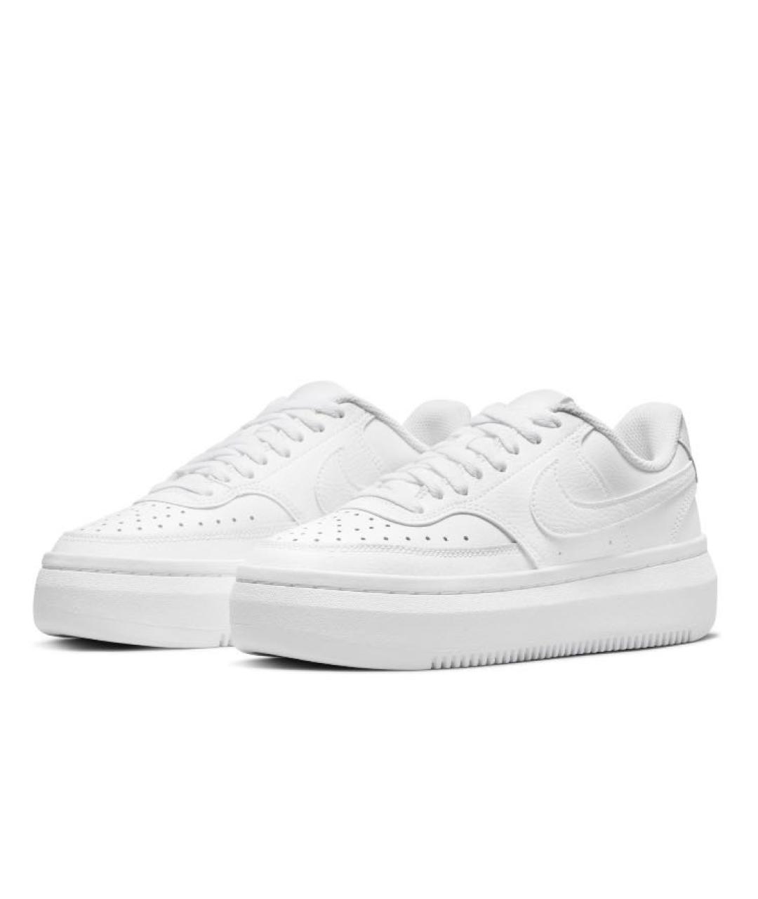 NIKE Белые кожаные низкие кроссовки / кеды, фото 2