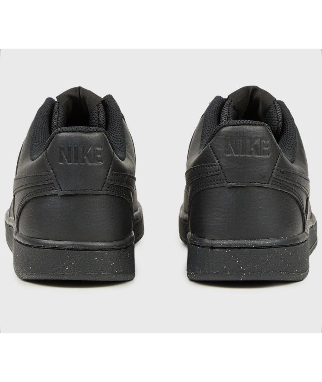 NIKE Черные кожаные низкие кроссовки / кеды, фото 3