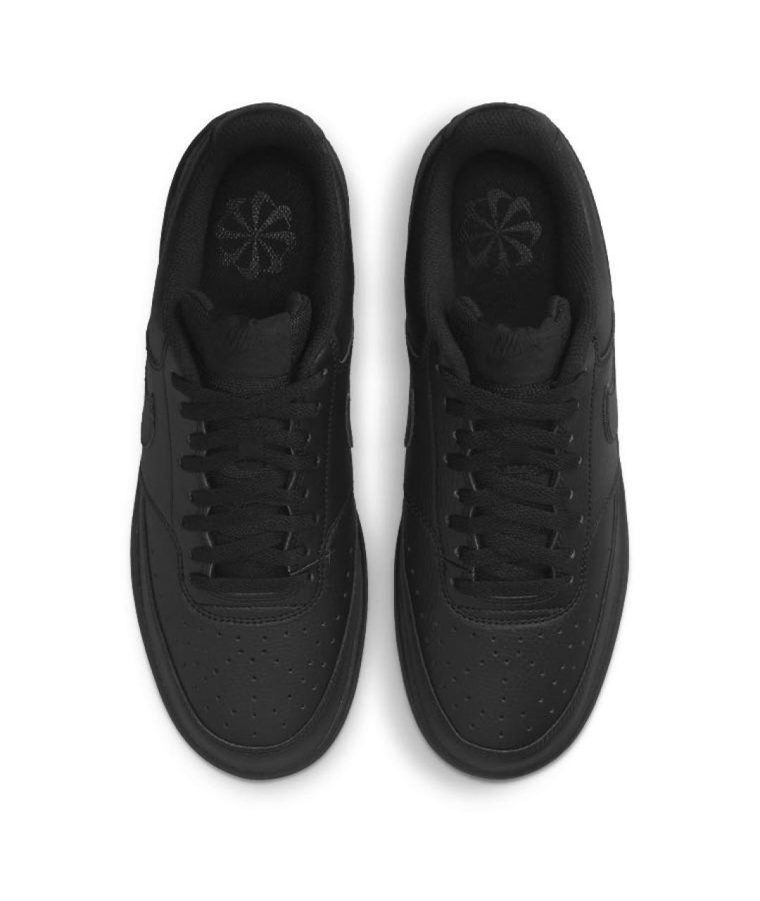 NIKE Черные кожаные низкие кроссовки / кеды, фото 4