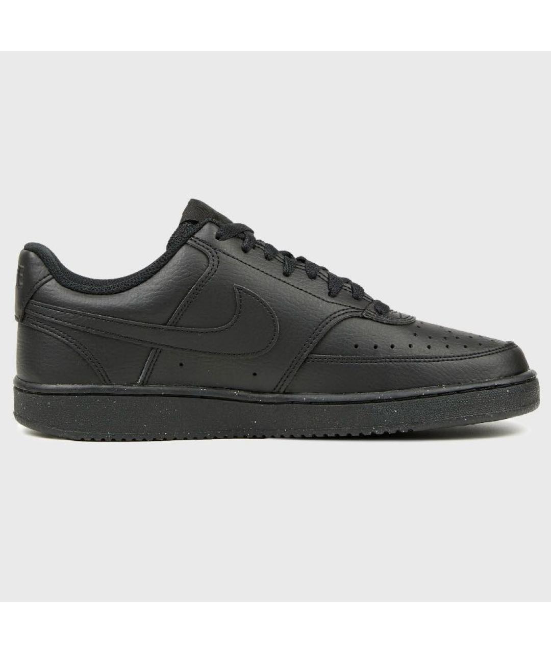 NIKE Черные кожаные низкие кроссовки / кеды, фото 6