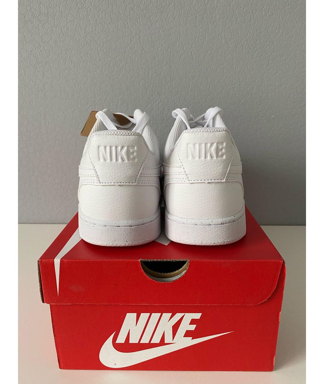 NIKE Белые кожаные низкие кроссовки / кеды, фото 5