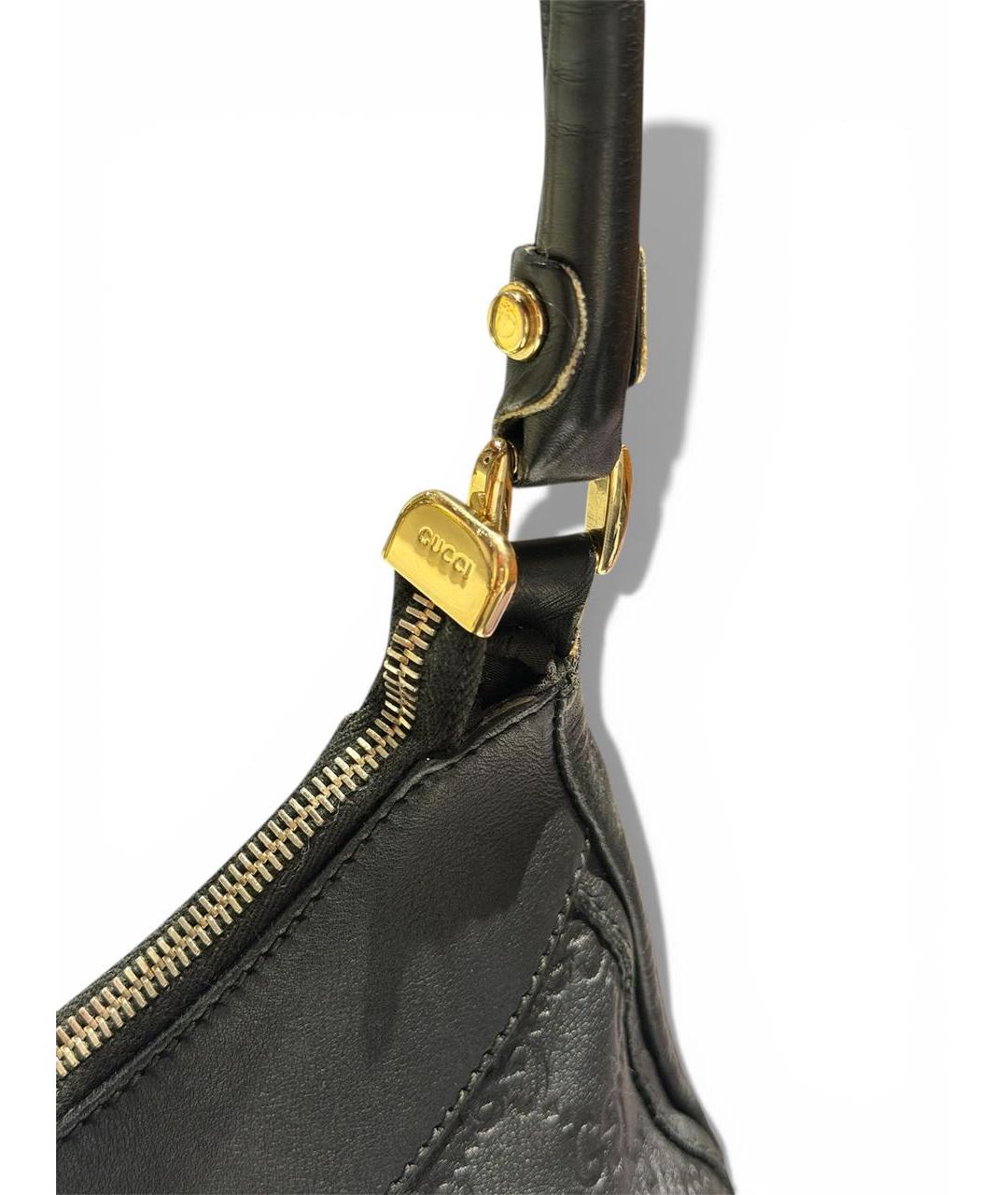 GUCCI Черная кожаная сумка с короткими ручками, фото 4