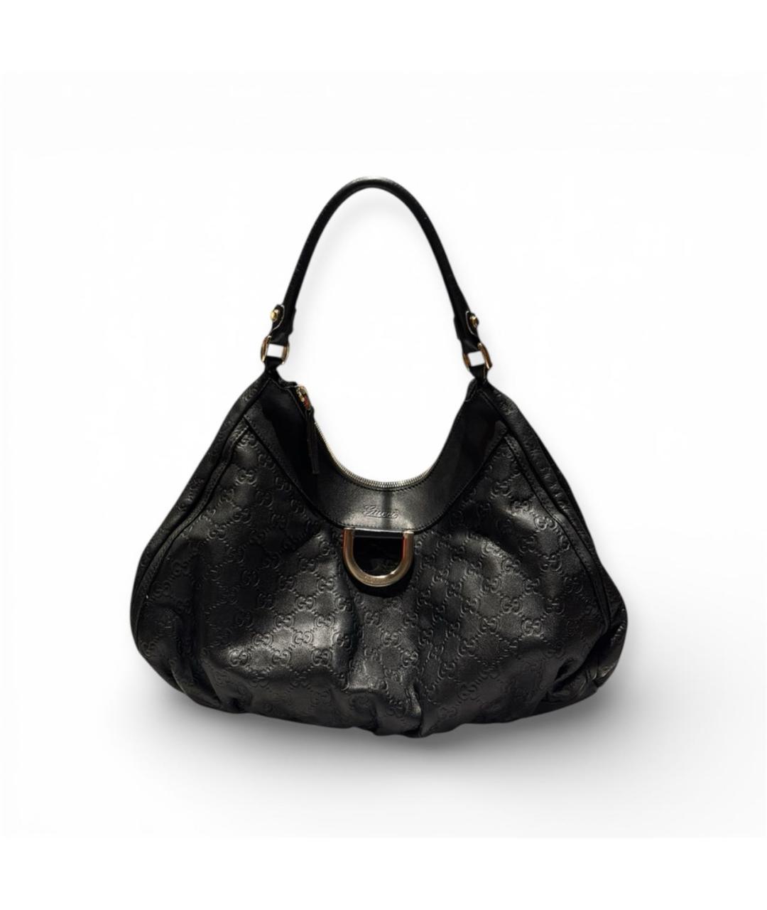 GUCCI Черная кожаная сумка с короткими ручками, фото 7