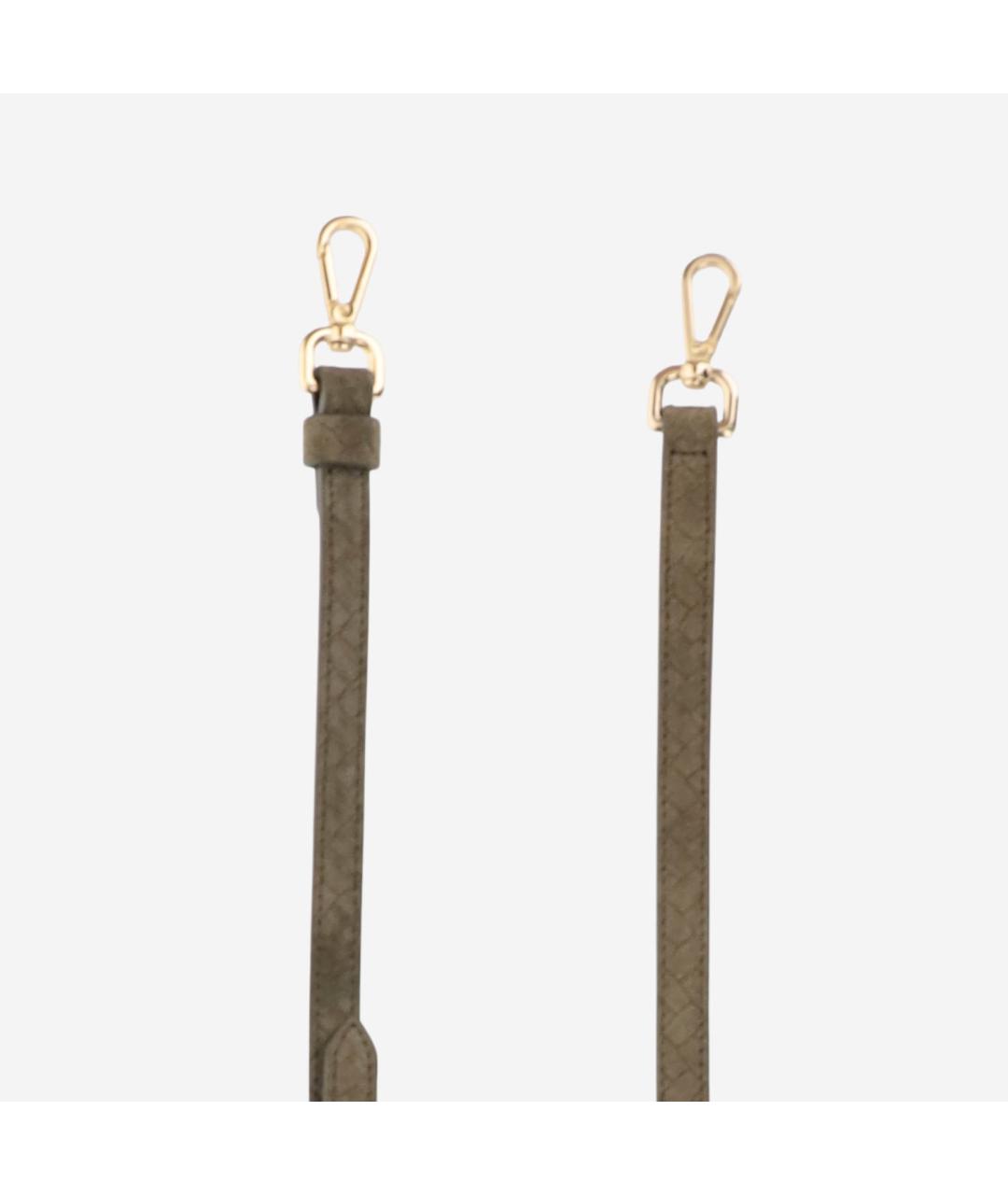 JACQUEMUS Зеленая замшевая сумка через плечо, фото 4