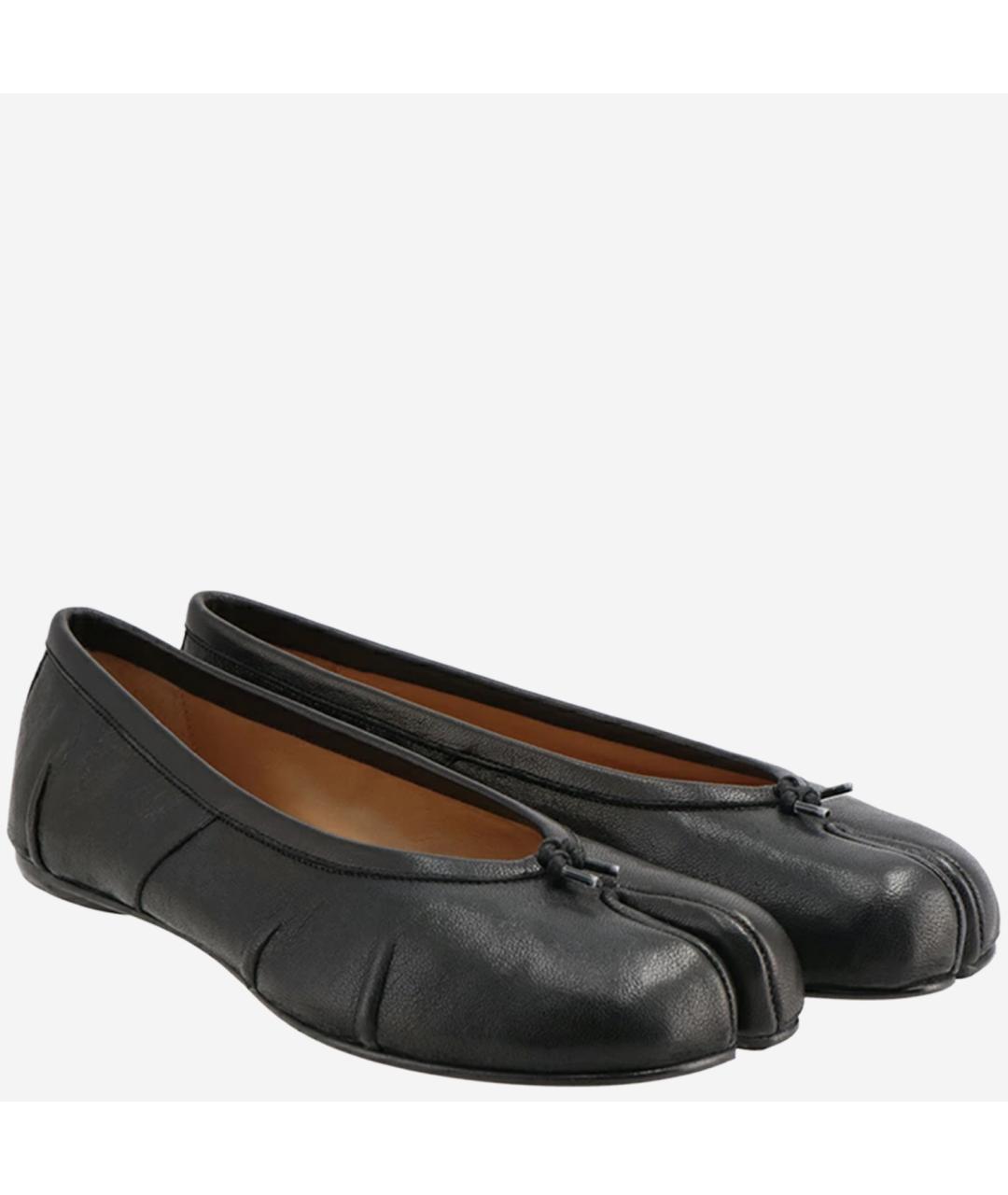 MAISON MARGIELA Черные кожаные балетки, фото 2
