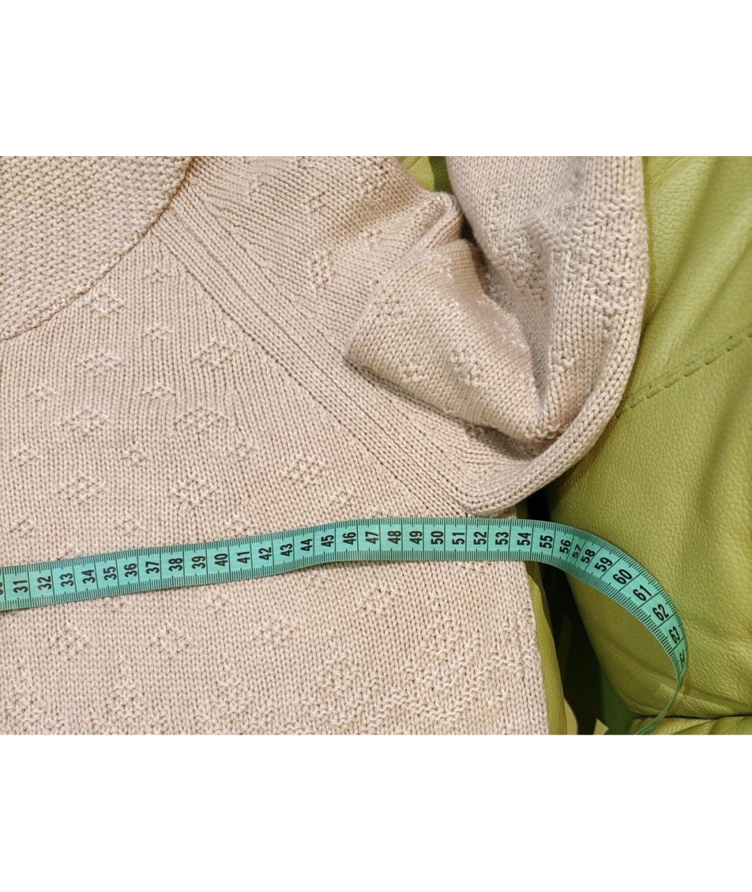 LORO PIANA Бежевый кашемировый джемпер / свитер, фото 4